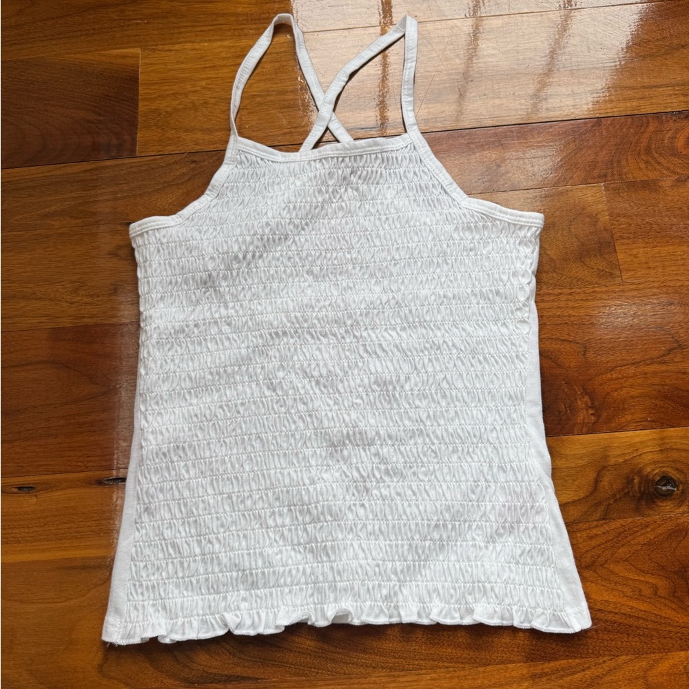 No Boundaries White Smocked Camisole Top